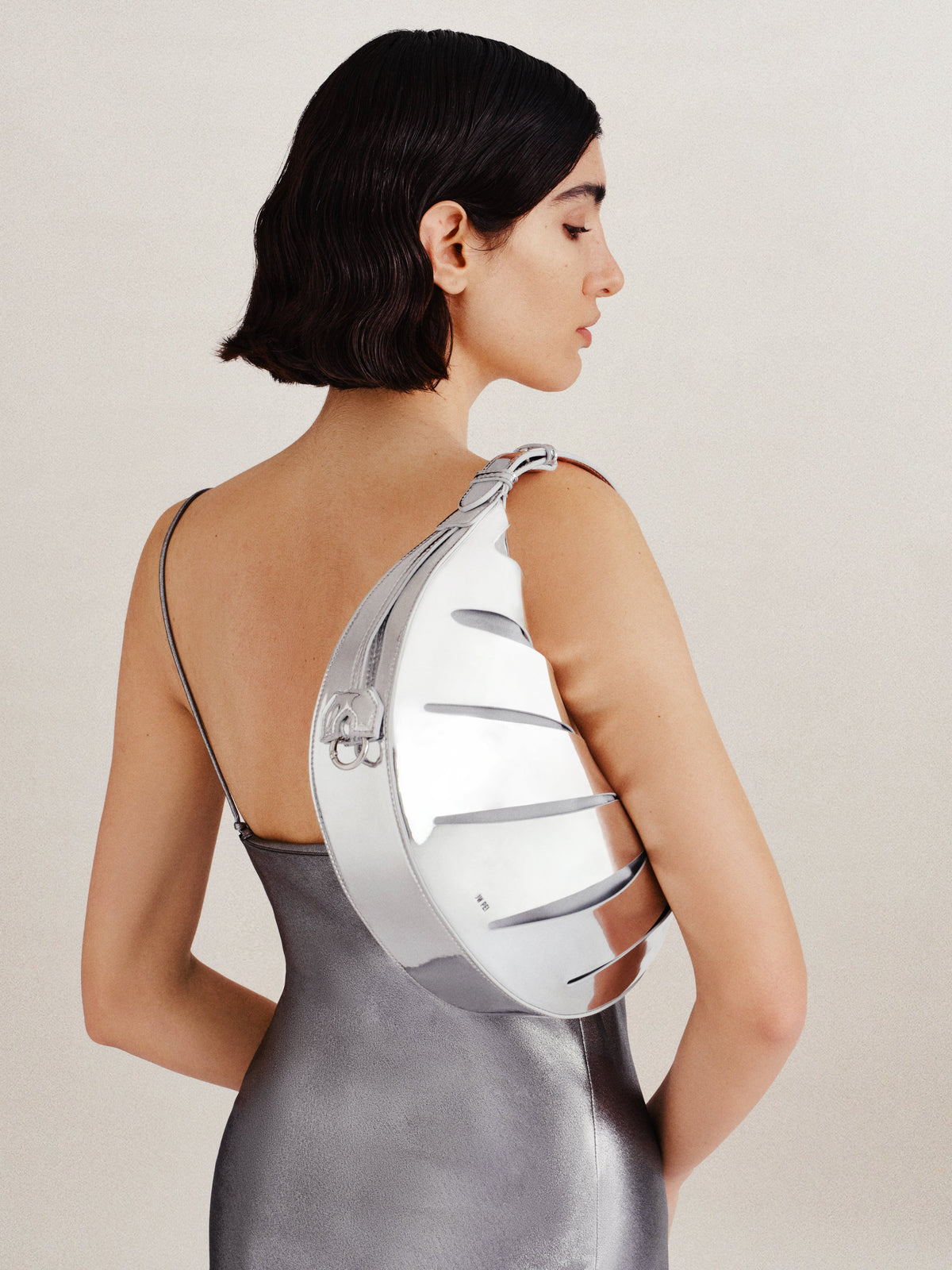 Jana Hollow Out Shoulder Bag - Silver | JW PEI