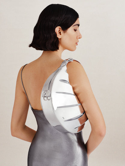 Jana Hollow Out Shoulder Bag - Silver | JW PEI