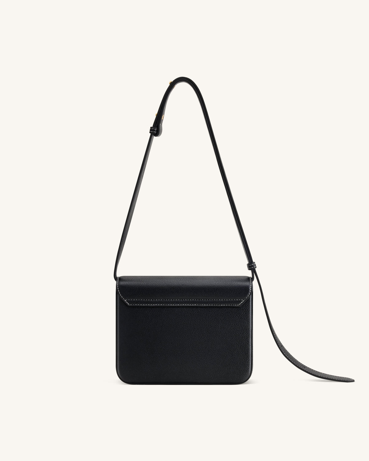 Evania Lock Pebbled Shoulder Bag - Black | JW PEI