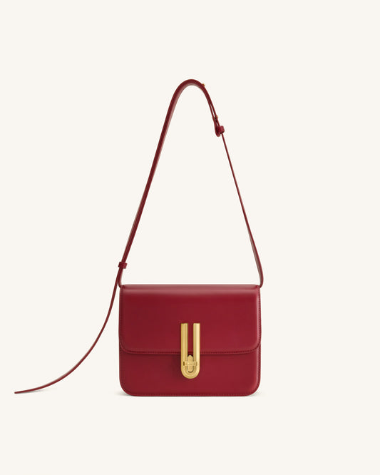 Evania Lock Shoulder Bag - Red | JW PEI