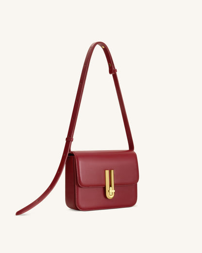 Evania Lock Shoulder Bag - Red | JW PEI