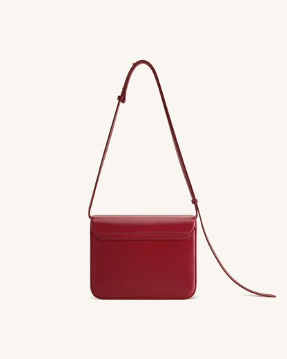 Evania Lock Shoulder Bag - Red | JW PEI