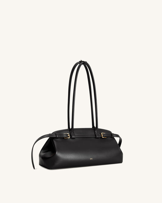 Arden Belt Detail East-West Shoulder Bag - Black | JW PEI