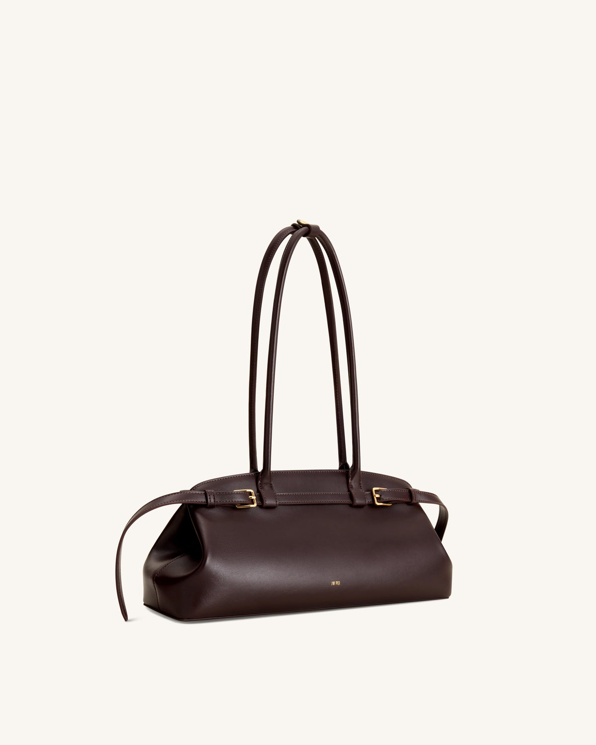 Arden Belt Detail East-West Shoulder Bag - Dark Brown | JW PEI