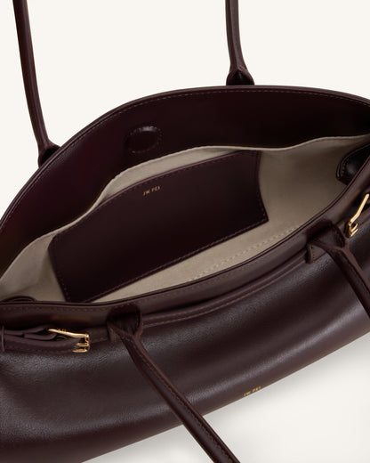 Arden Belt Detail East-West Shoulder Bag - Dark Brown | JW PEI