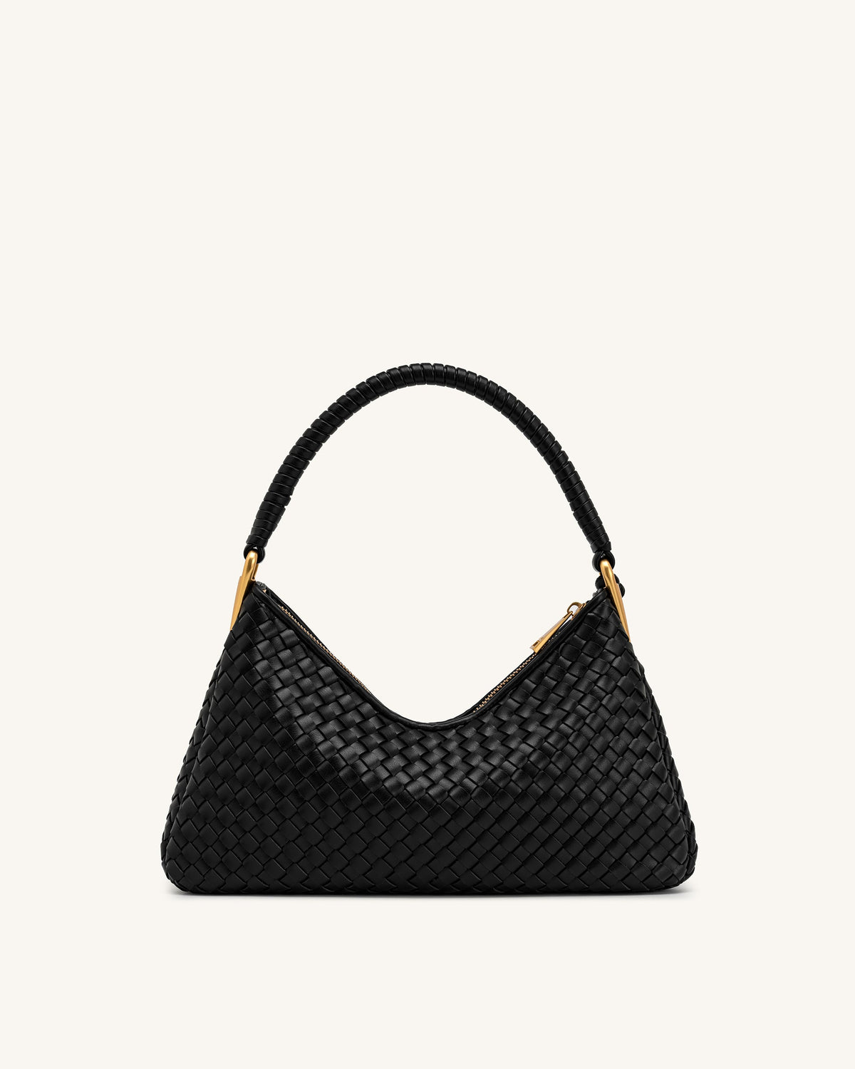 Lorena Woven Shoulder Bag - Black | JW PEI