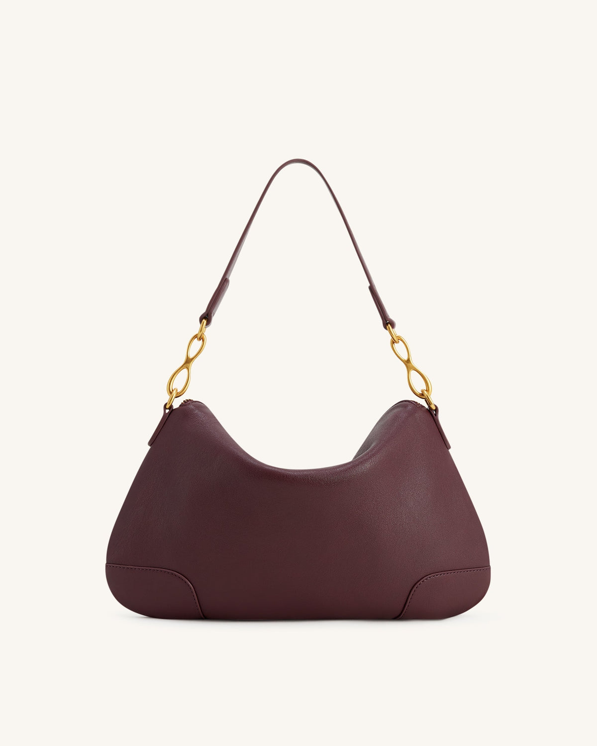 Jayla Metal Pendant Embellished Shoulder Bag - Deep Burgundy | JW PEI