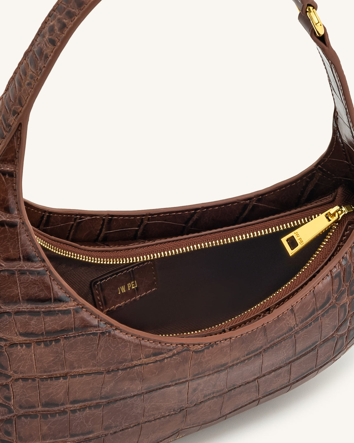 Harlee Shoulder Bag - Brown Croc | JW PEI