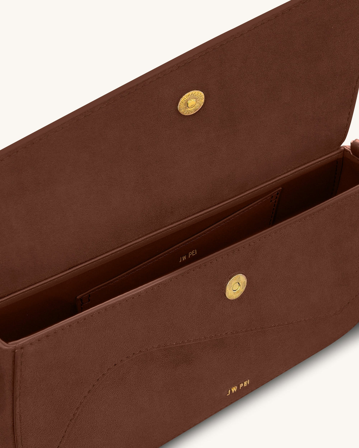 Addisyn Faux Suede Panel Shoulder Bag - Mocha Brown | JW PEI