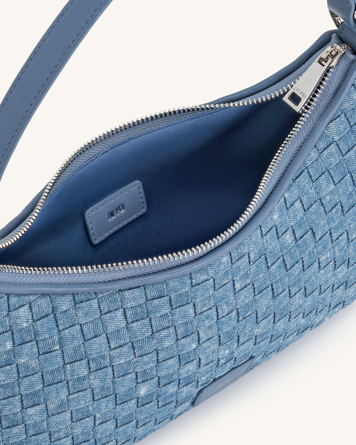 Lily Shoulder Bag - Blue Denim Weave | JW PEI