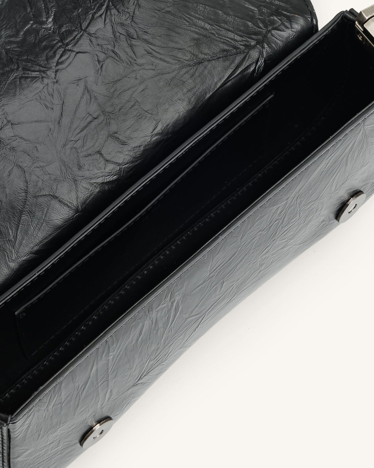 Joy Crushed Shoulder Bag - Black | JW PEI