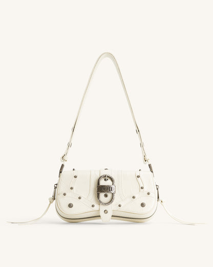 Joy Crushed Shoulder Bag - White | JW PEI