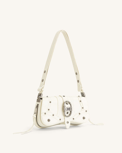 Joy Crushed Shoulder Bag - White | JW PEI