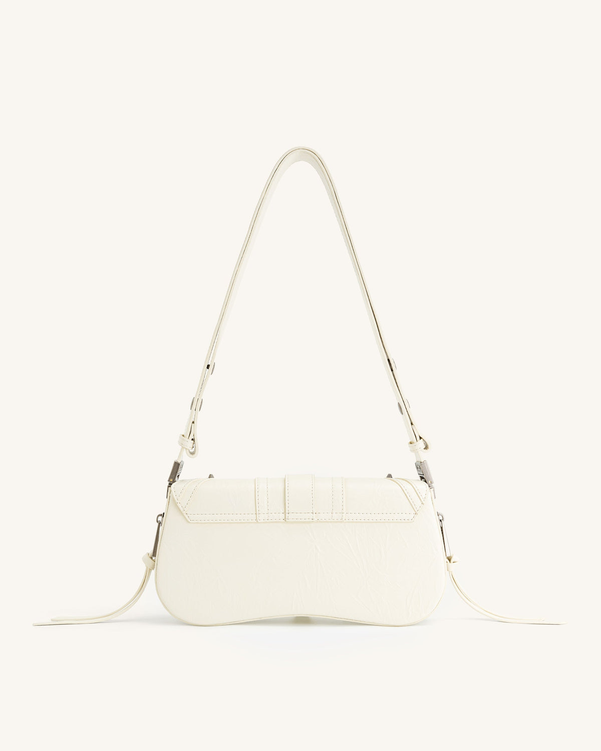 Joy Crushed Shoulder Bag - White | JW PEI