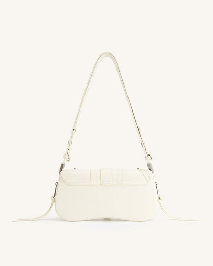 Joy Crushed Shoulder Bag - White | JW PEI
