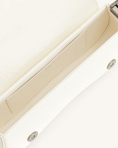 Joy Crushed Shoulder Bag - White | JW PEI