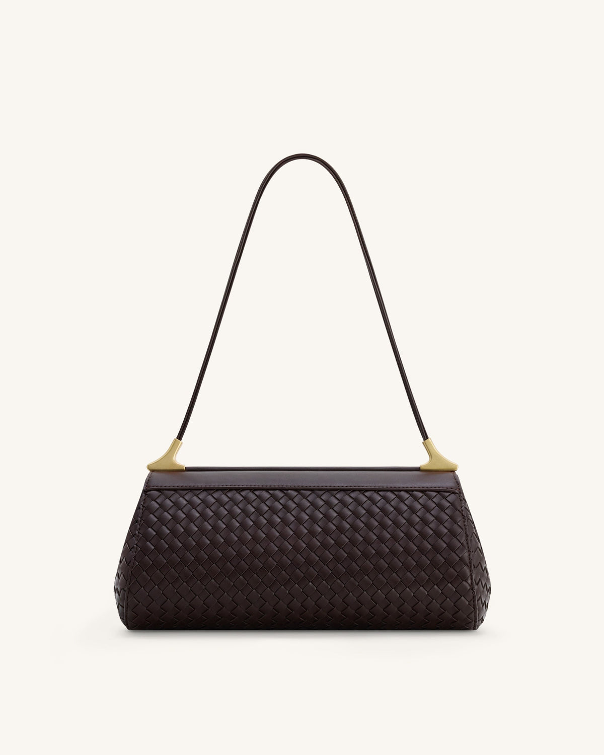 Eloise Woven Shoulder Bag - Dark Brown | JW PEI