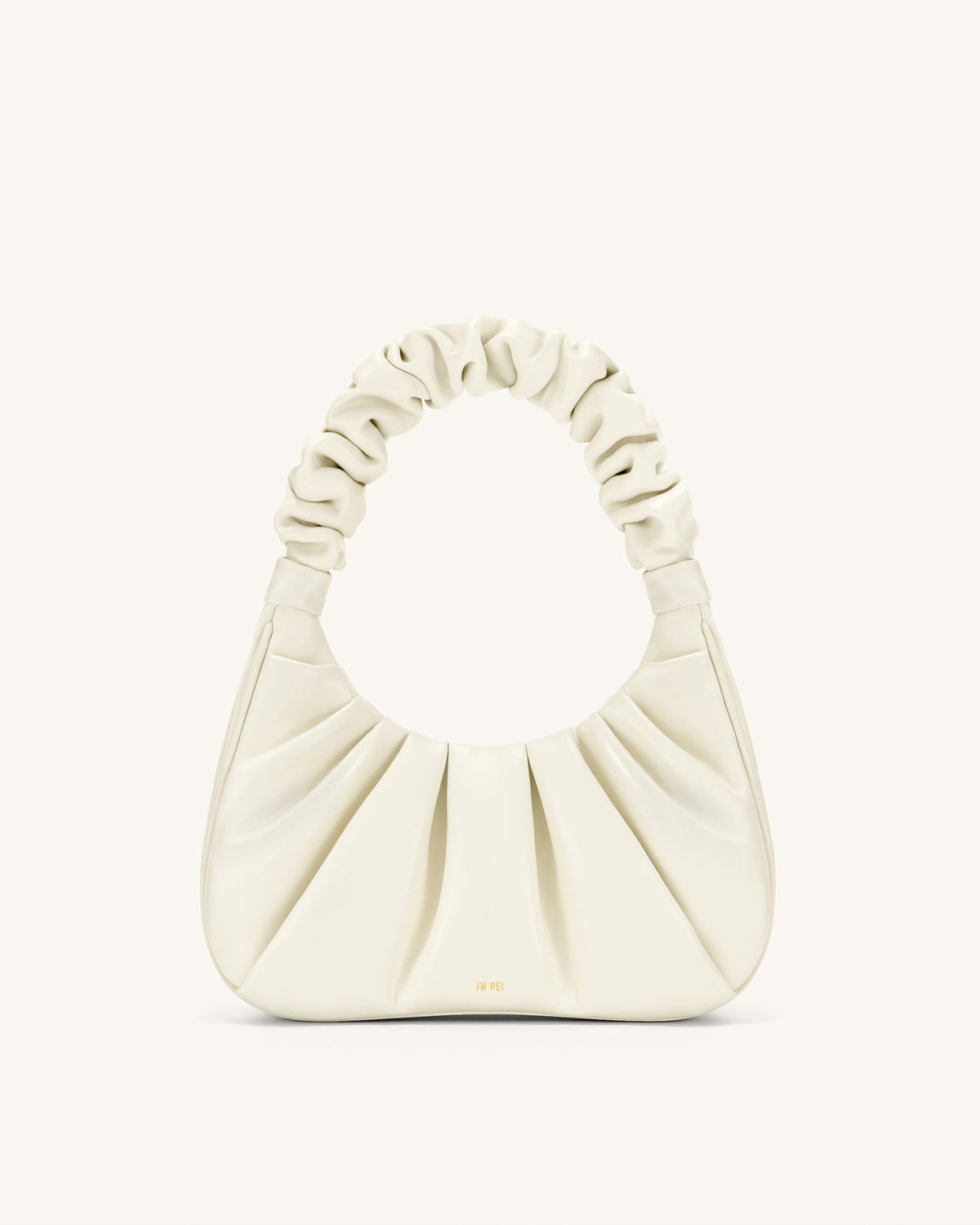 Gabbi Ruched Hobo Handbag - White | JW PEI