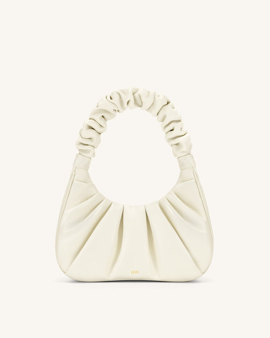 Gabbi Ruched Hobo Handbag - White | JW PEI
