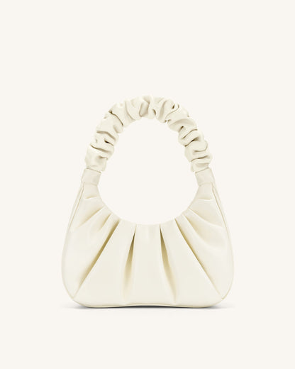 Gabbi Ruched Hobo Handbag - White | JW PEI