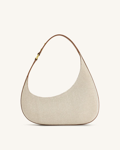 Harlee Shoulder Bag - Brown Canvas | JW PEI