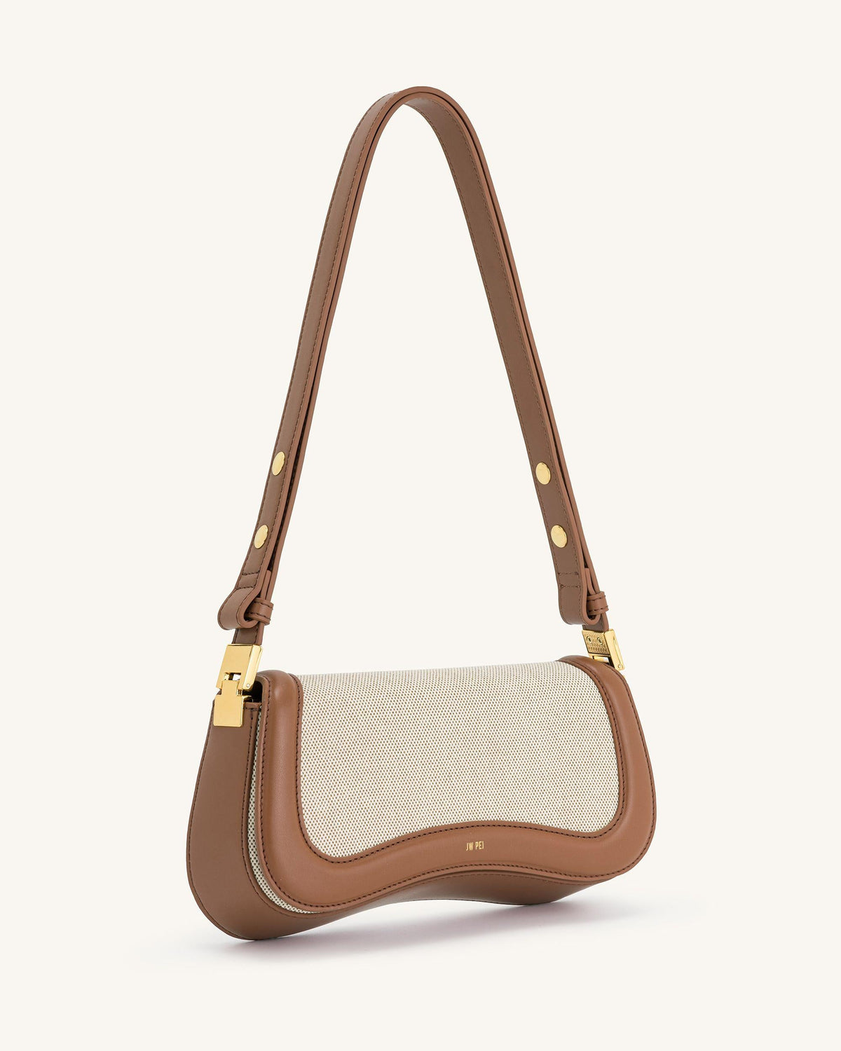Joy Shoulder Bag - Brown Canvas | JW PEI