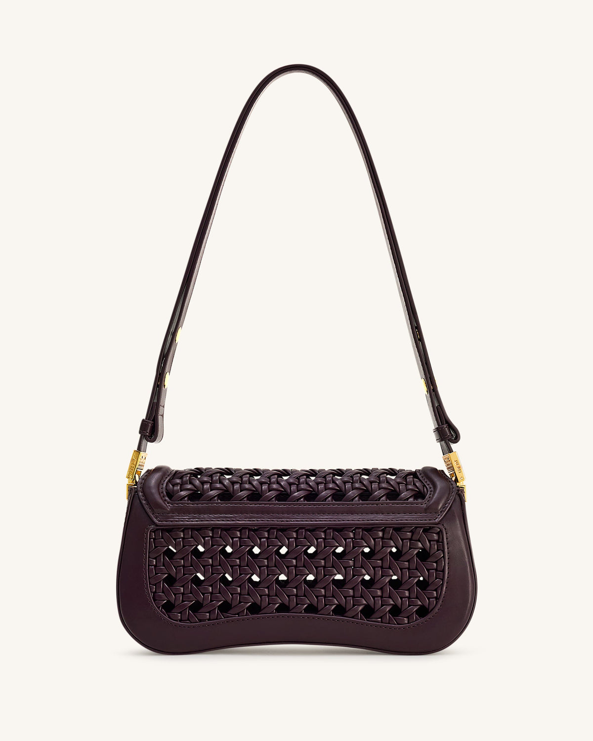 Joy Woven Shoulder Bag - Dark Red | JW PEI