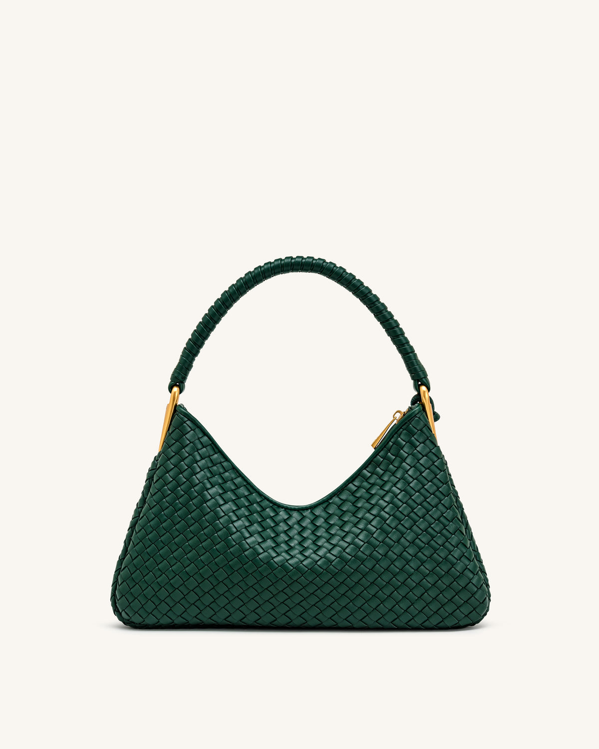 Lorena Woven Shoulder Bag - Emerald Green | JW PEI