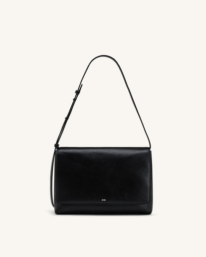 Isolde Flap Shoulder Bag - Black | JW PEI