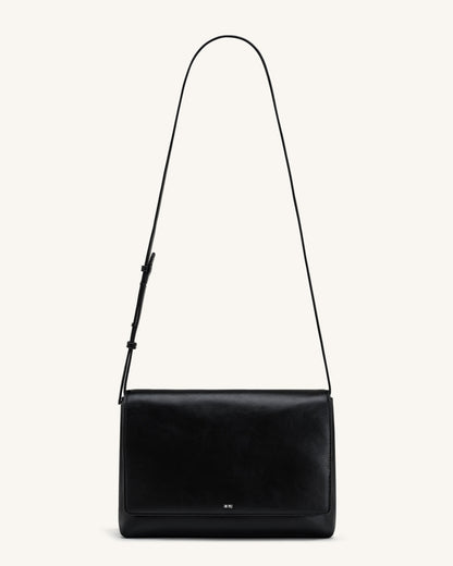Isolde Flap Shoulder Bag - Black | JW PEI