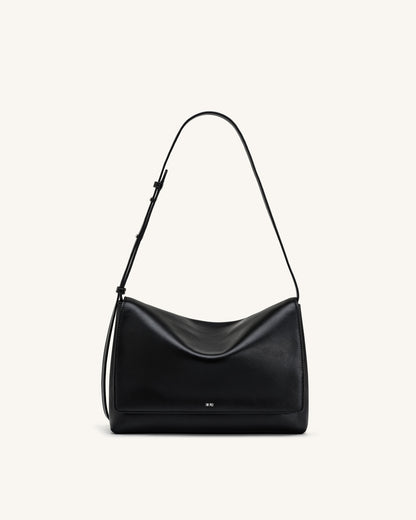 Isolde Flap Shoulder Bag - Black | JW PEI