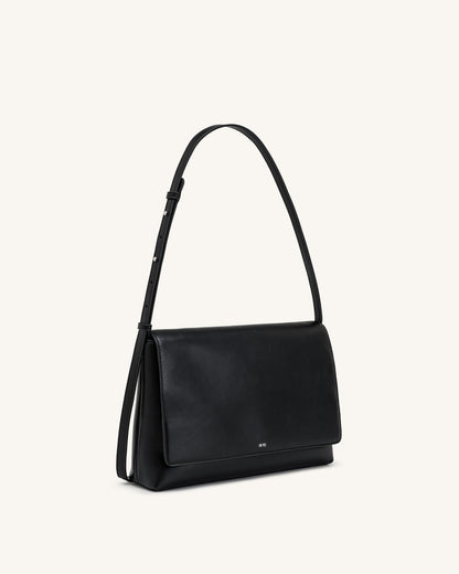Isolde Flap Shoulder Bag - Black | JW PEI
