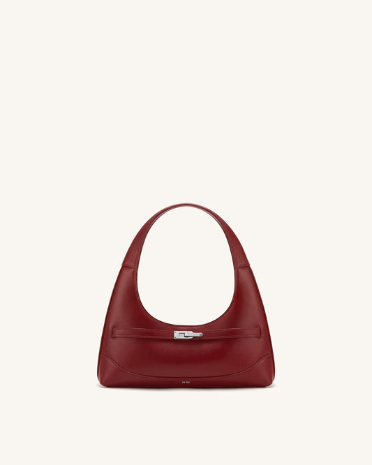Noelle Belted Shoulder Bag - Deep Burgundy | JW PEI