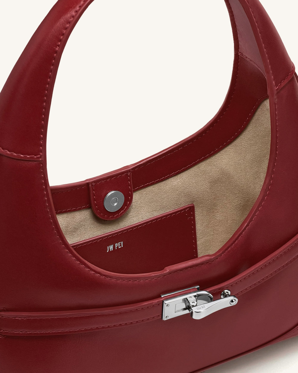 Noelle Belted Shoulder Bag - Deep Burgundy | JW PEI