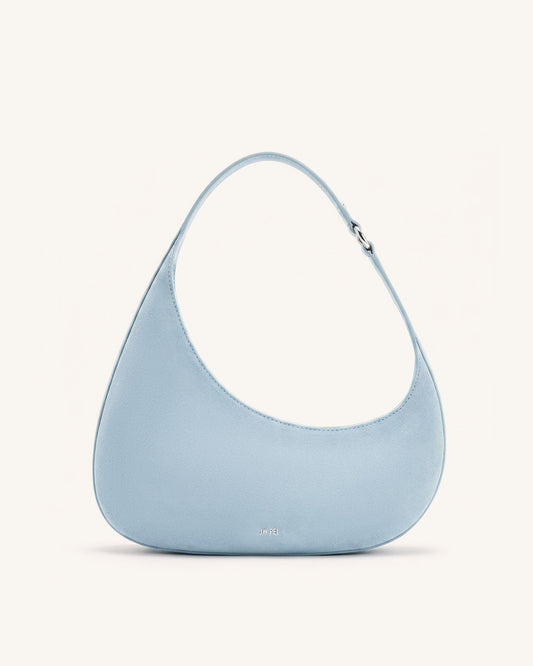 Harlee Faux Suede Shoulder Bag - Misty Blue | JW PEI