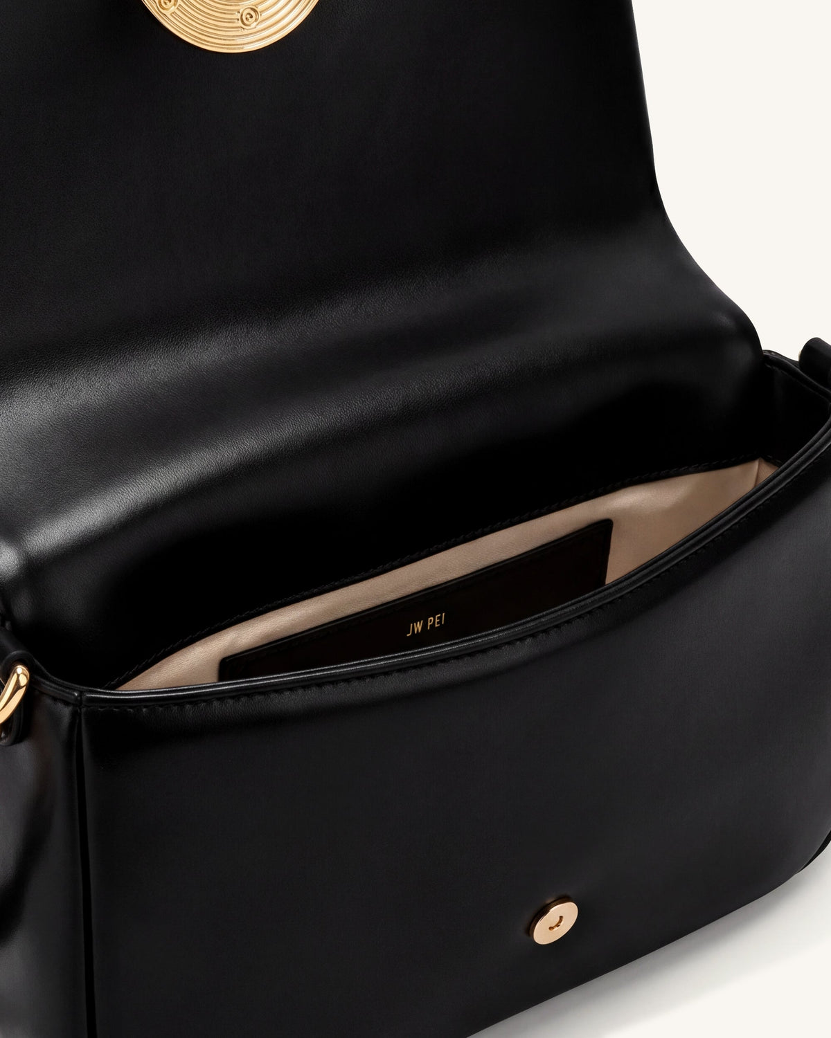Sofia Ruched Shoulder Bag - Black | JW PEI