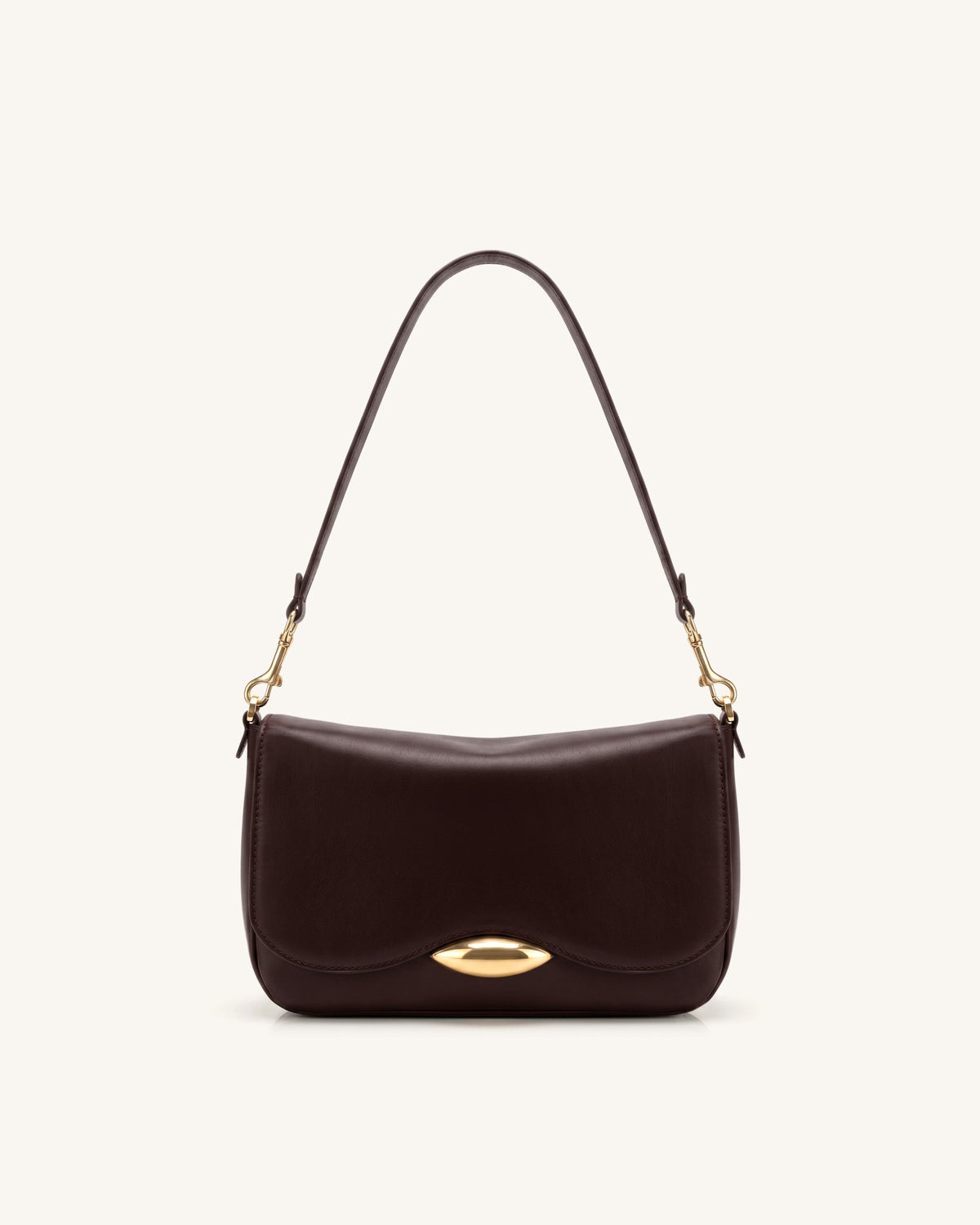 Sofia Classic Flap Shoulder Bag - Dark Brown | JW PEI