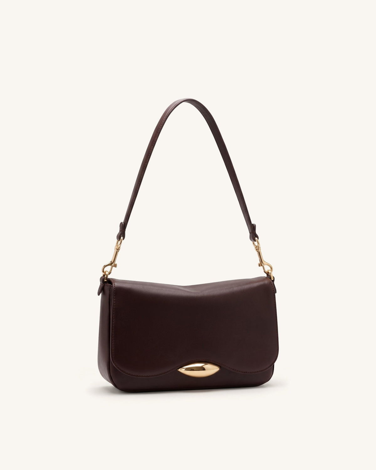 Sofia Classic Flap Shoulder Bag - Dark Brown | JW PEI