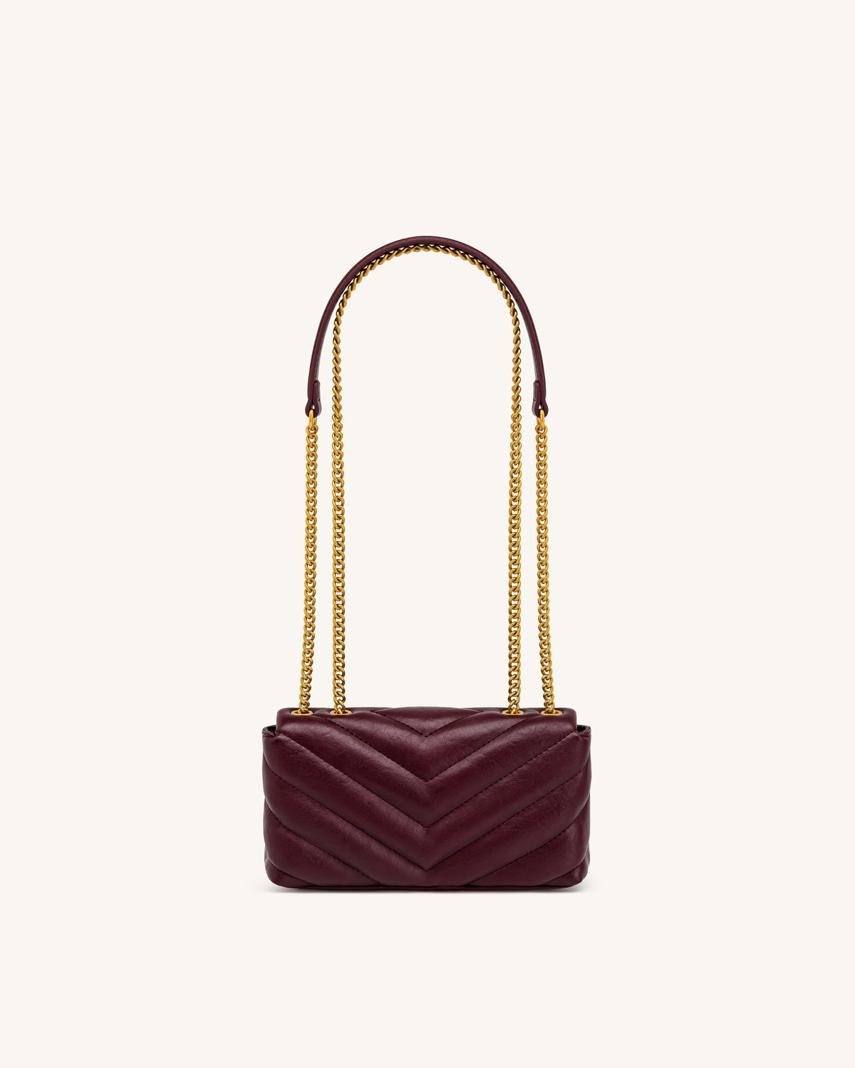 Riley Dachshund Quilted Flap Shoulder Bag - Deep Burgundy | JW PEI