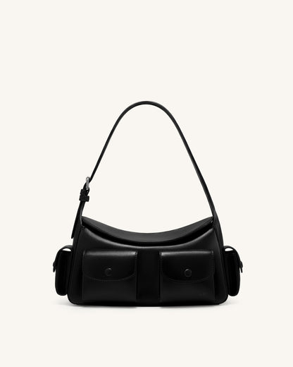 Corinne Multi-Pocket Shoulder Bag - Black | JW PEI