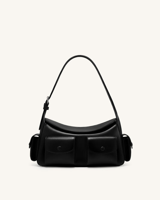 Corinne Multi-Pocket Shoulder Bag - Black | JW PEI