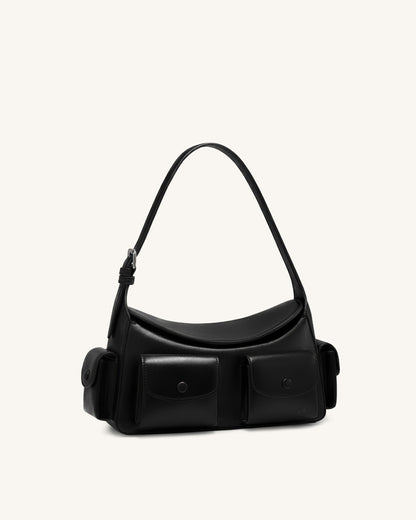 Corinne Multi-Pocket Shoulder Bag - Black | JW PEI