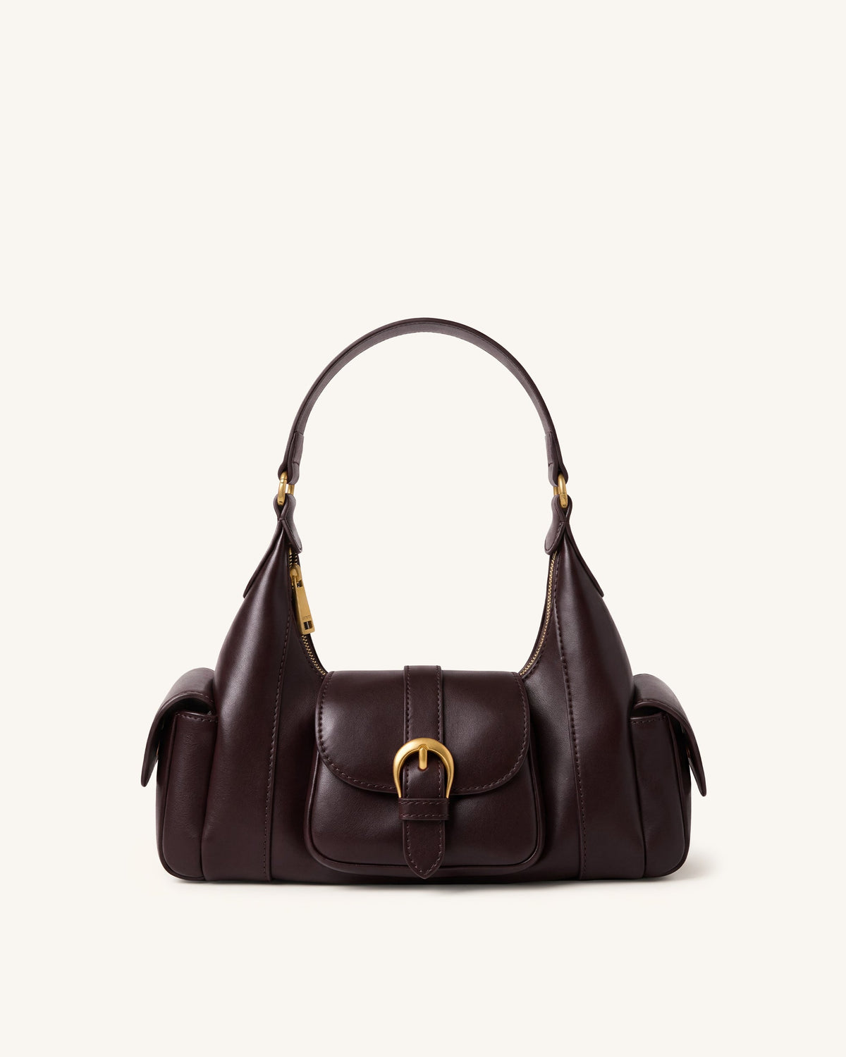 Estelle Pocket Shoulder Bag - Dark Brown | JW PEI