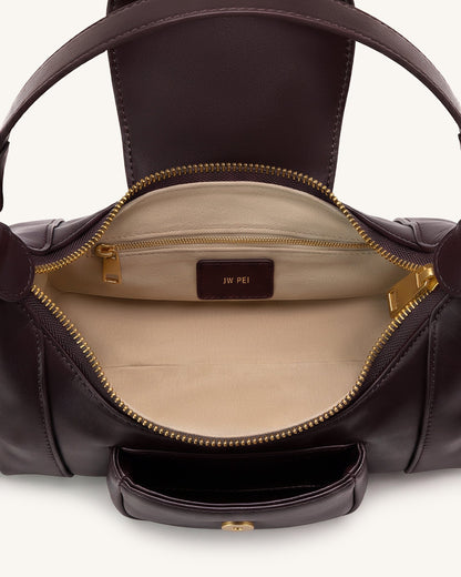 Estelle Pocket Shoulder Bag - Dark Brown | JW PEI