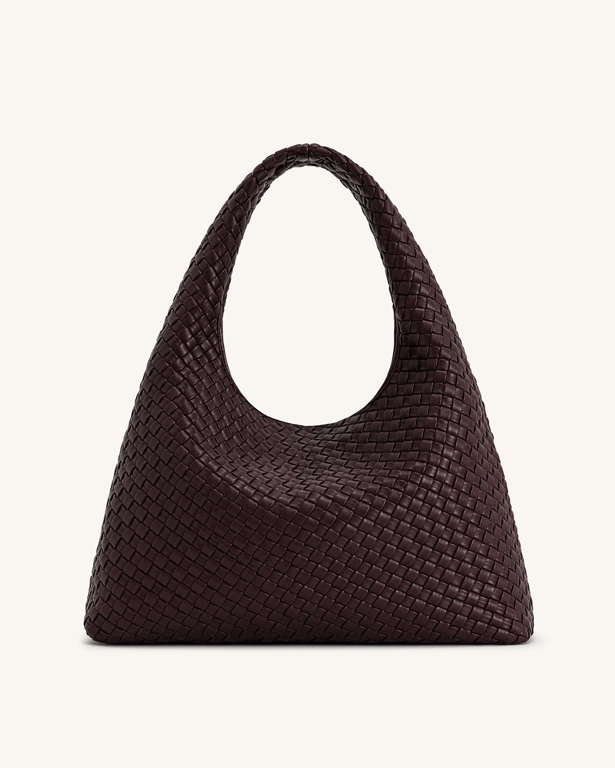 Laura Woven Shoulder Bag - Deep Burgundy | JW PEI