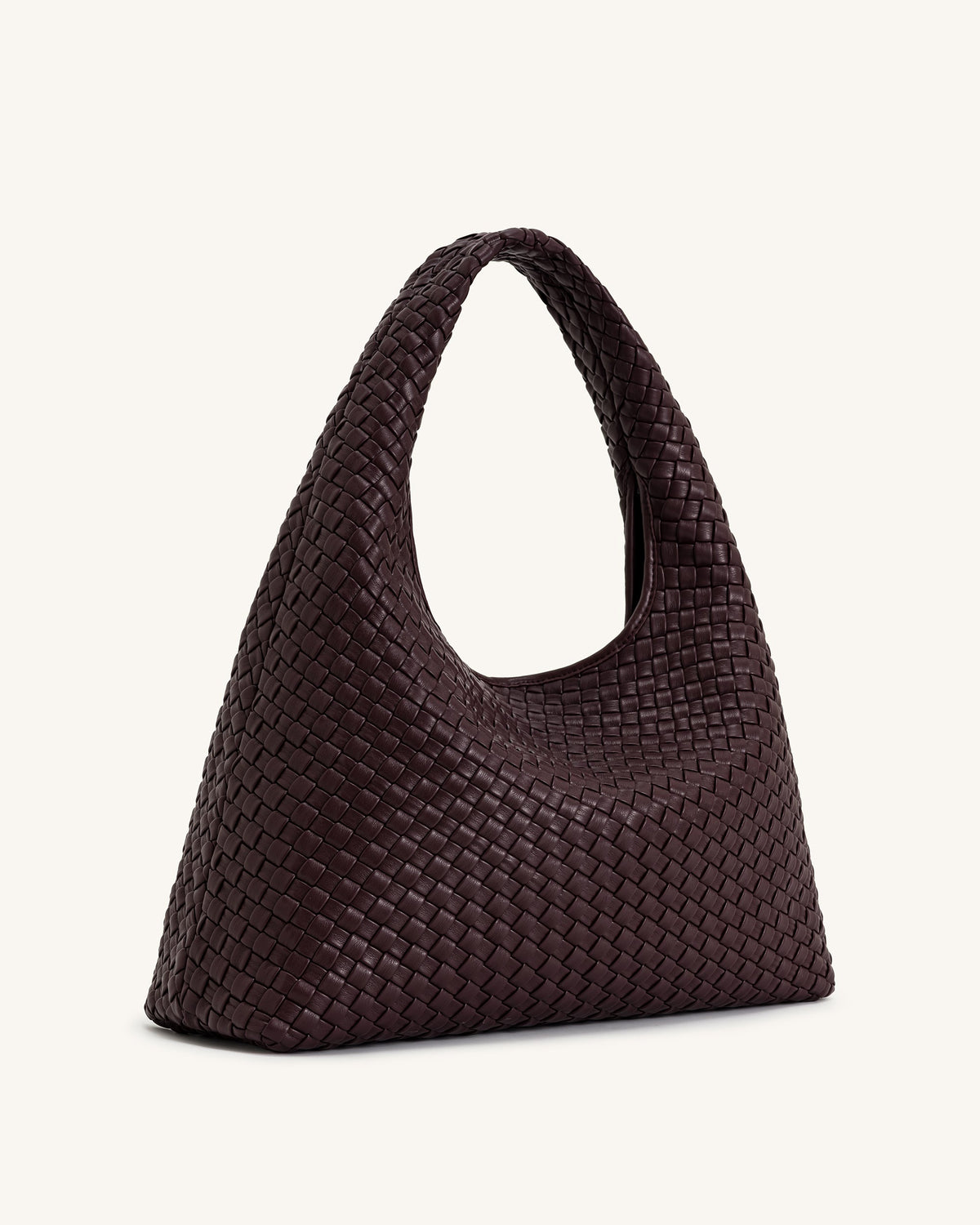 Laura Woven Shoulder Bag - Deep Burgundy | JW PEI