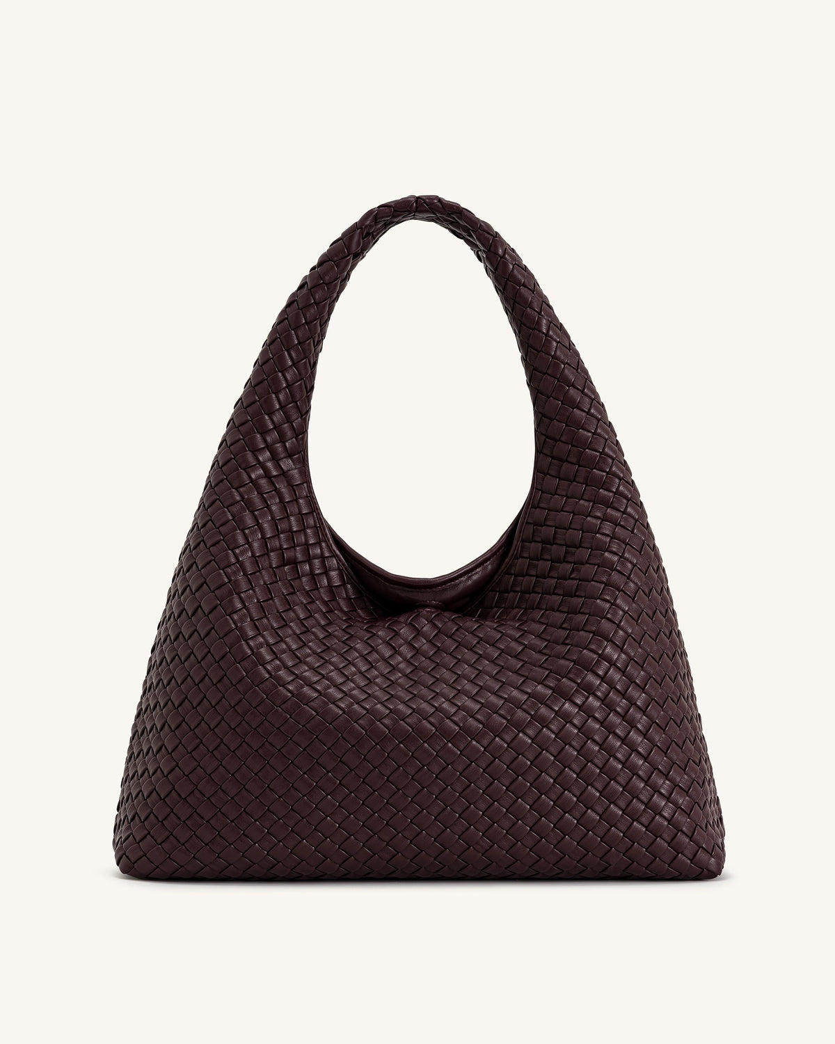 Laura Woven Shoulder Bag - Deep Burgundy | JW PEI
