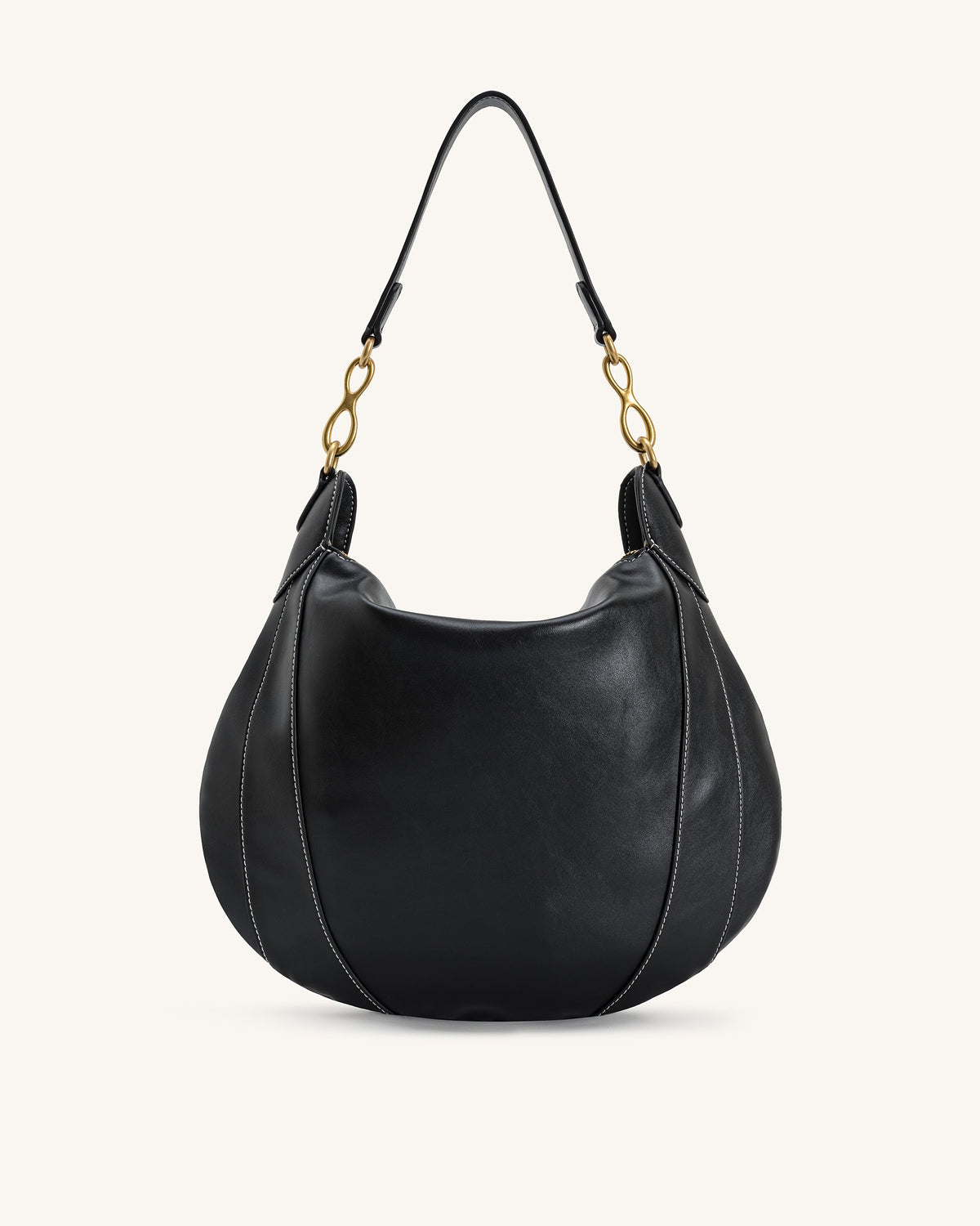 Daria Metal Pendant Embellished Shoulder Bag - Black | JW PEI