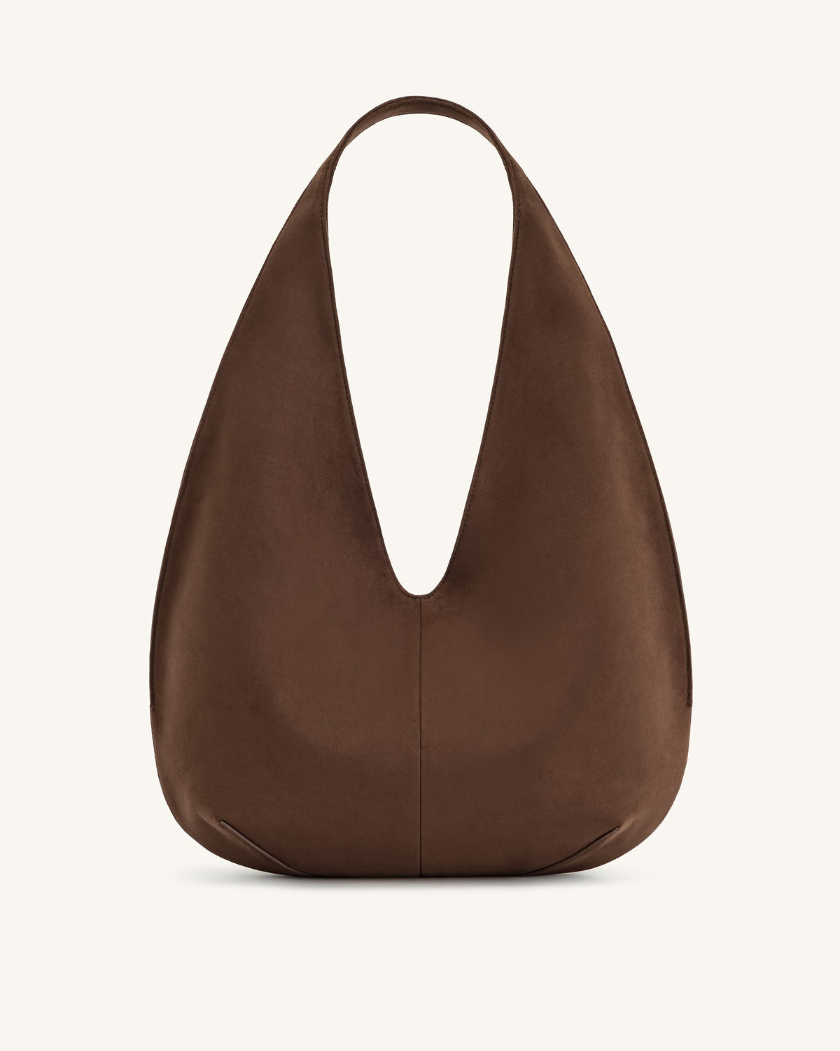 Dara Faux Suede Hobo Bag - Mocha Brown | JW PEI