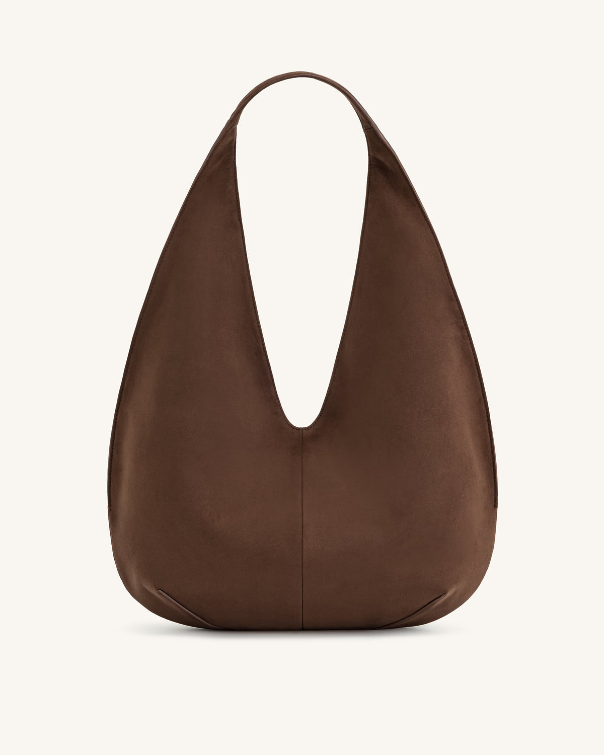 Dara Faux Suede Hobo Bag - Mocha Brown | JW PEI